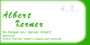 albert kerner business card